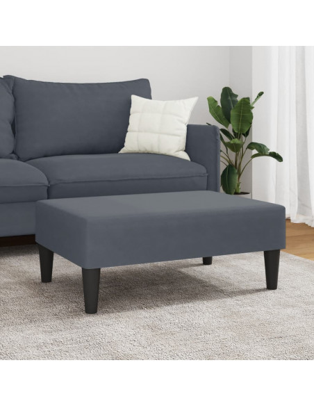 Poggiapiedi Grigio Scuro 77x55x31 cm in Velluto