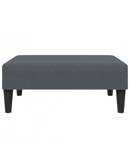 Poggiapiedi Grigio Scuro 77x55x31 cm in Velluto