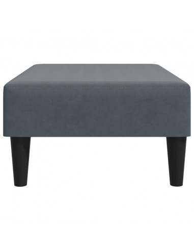 Poggiapiedi Grigio Scuro 77x55x31 cm in Velluto