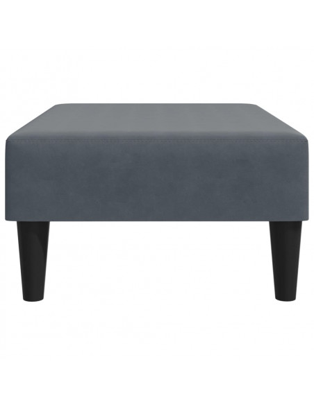 Poggiapiedi Grigio Scuro 77x55x31 cm in Velluto