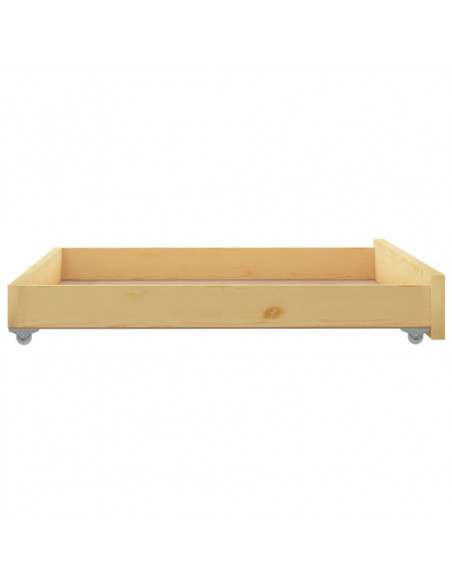Cassettoni da Letto 2 pz in Legno Massello di Pino