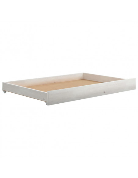 Cassetti per Divano Letto 2 pz in Legno Massello di Pino Bianco