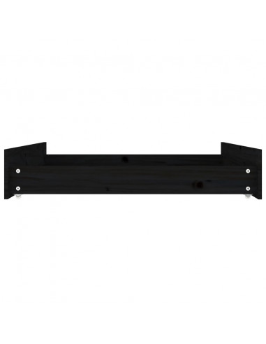 Cassetti per Letto 2 pz in Legno Massello di Pino Nero