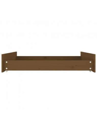 Cassetti per Letto 2 pz in Legno Massello di Pino Miele