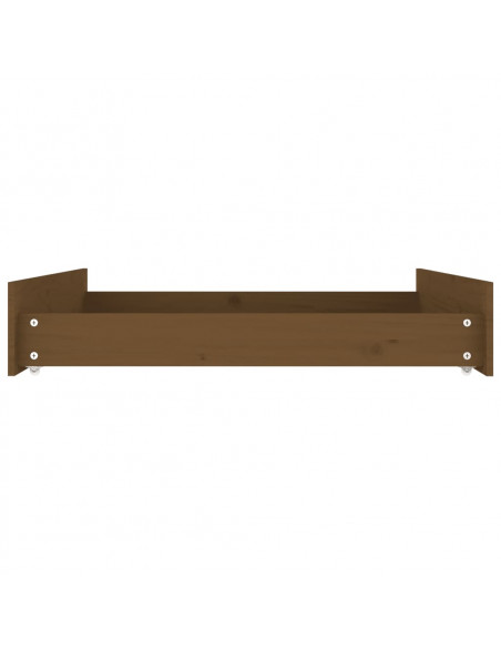 Cassetti per Letto 2 pz in Legno Massello di Pino Miele