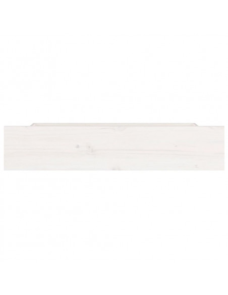 Cassettoni da Letto 4 pz in Legno Massello di Pino Bianco