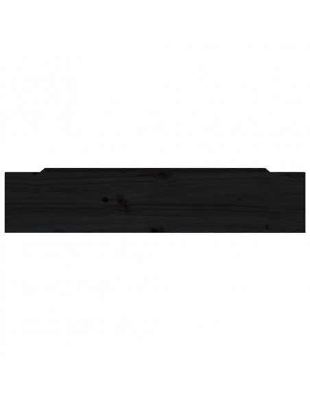 Cassettoni da Letto 4 pz in Legno Massello di Pino Nero