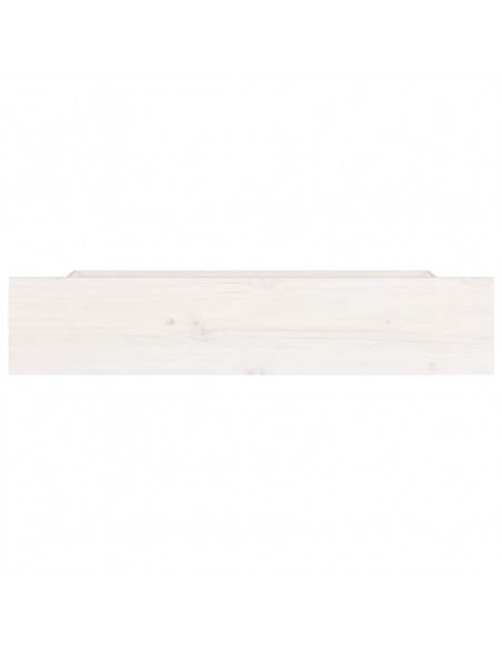 Cassettoni da Letto 4 pz in Legno Massello di Pino Bianco