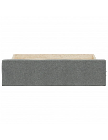 Cassetti da Letto 2pz Grigio Scuro Legno Multistrato e Tessuto