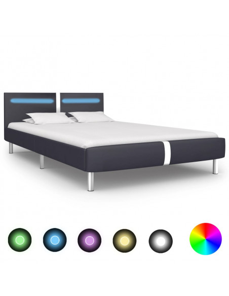 Giroletto con LED Nero in Similpelle 140x200 cm