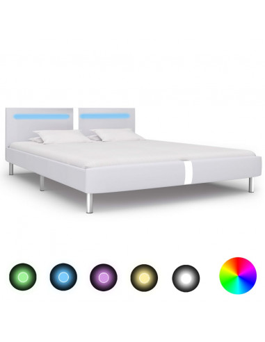 Giroletto con LED Bianco in Similpelle 180x200 cm