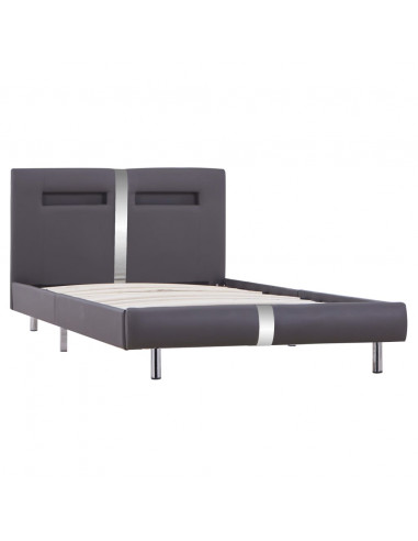 Giroletto con LED Grigio in Similpelle 90x200 cm