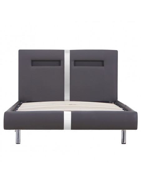 Giroletto con LED Grigio in Similpelle 90x200 cm