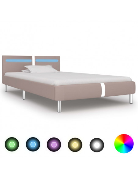 Giroletto con LED Cappuccino in Similpelle 90x200 cm