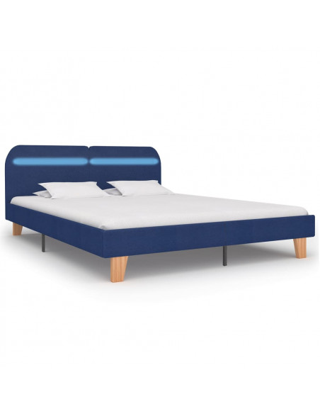 Giroletto con Luci LED Blu in Tessuto 160x200 cm