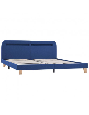 Giroletto con Luci LED Blu in Tessuto 160x200 cm