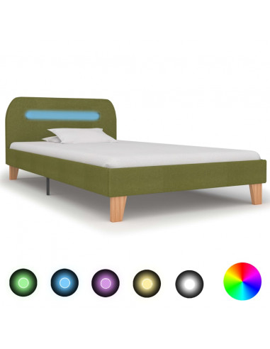 Giroletto con Luci LED in Tessuto Verde 90x200 cm