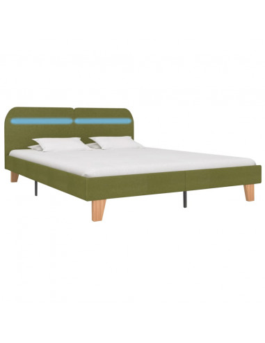 Giroletto con Luci LED Verde in Tessuto 160x200 cm