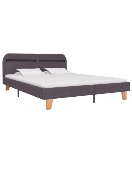 Giroletto con Luci LED in Tessuto Grigio Talpa 160x200 cm