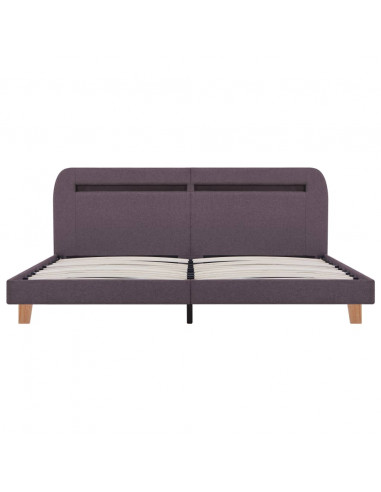 Giroletto con Luci LED in Tessuto Grigio Talpa 160x200 cm