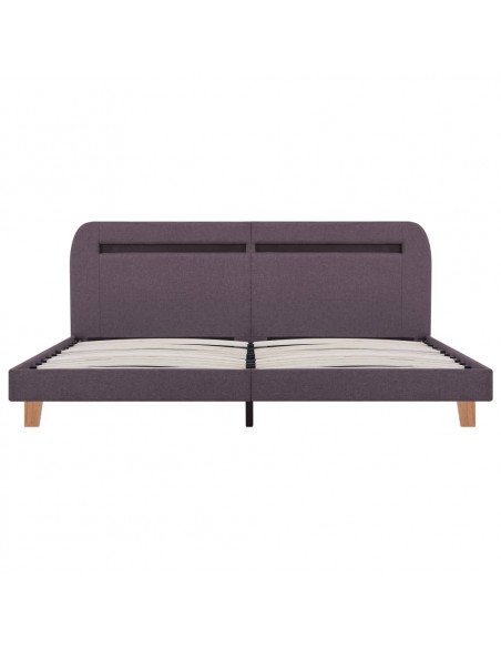 Giroletto con Luci LED in Tessuto Grigio Talpa 160x200 cm