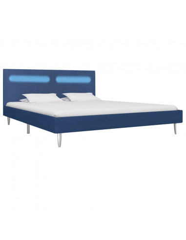 Giroletto con Luci LED Blu in Tessuto 160x200 cm