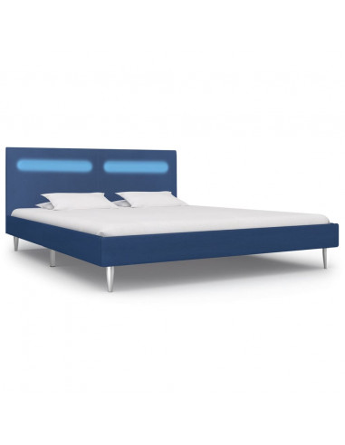 Giroletto con Luci LED Blu in Tessuto 160x200 cm