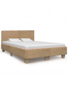 Giroletto Intrecciato a Mano in Vero Rattan 160x200 cm 2