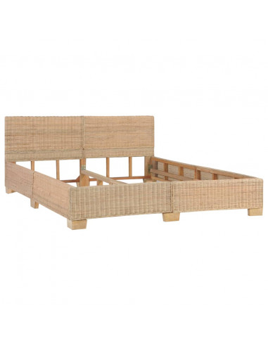 Giroletto Intrecciato a Mano in Vero Rattan 160x200 cm