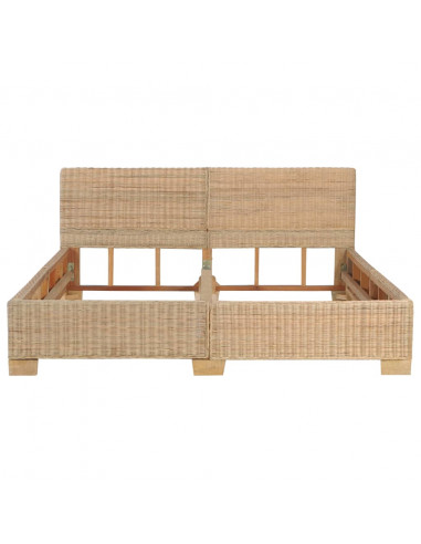 Giroletto Intrecciato a Mano in Vero Rattan 160x200 cm