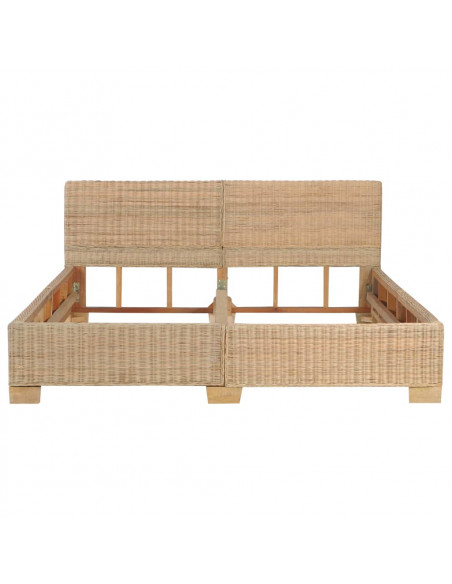 Giroletto Intrecciato a Mano in Vero Rattan 160x200 cm