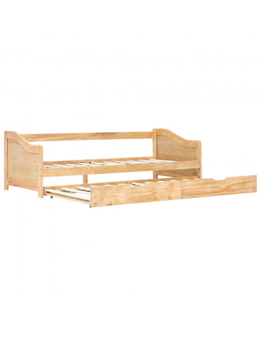 Divano Letto a Scomparsa in Legno di Pino 90x200 cm