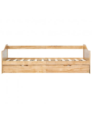 Divano Letto a Scomparsa in Legno di Pino 90x200 cm