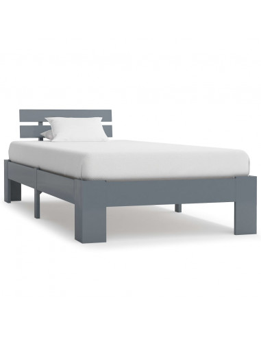 Giroletto Grigio in Legno Massello di Pino 90x200 cm