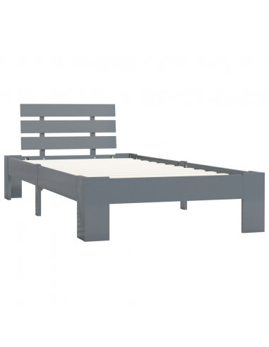 Giroletto Grigio in Legno Massello di Pino 90x200 cm