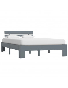 Giroletto Grigio in Legno Massello di Pino 140x200 cm 2