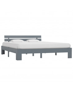 Giroletto Grigio in Legno Massello di Pino 160x200 cm 2