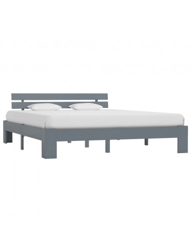 Giroletto Grigio in Legno Massello di Pino 180x200 cm