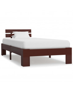 Giroletto Marrone Scuro in Legno Massello di Pino 90x200 cm 2