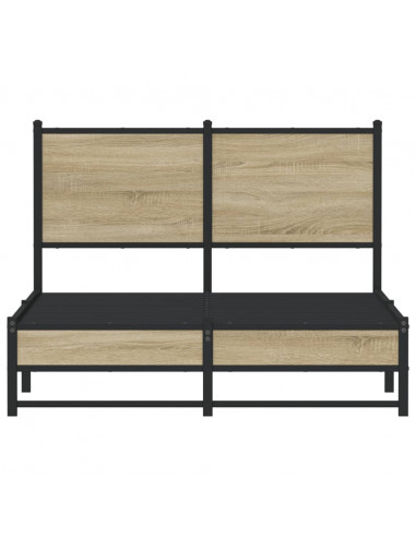 Giroletto con Testiera in Metallo Rovere Sonoma 120x190 cm