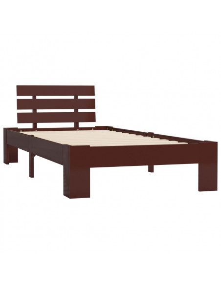 Giroletto Marrone Scuro in Legno Massello di Pino 90x200 cm
