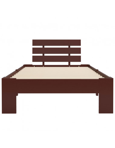 Giroletto Marrone Scuro in Legno Massello di Pino 90x200 cm