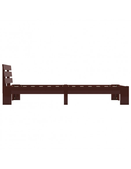 Giroletto Marrone Scuro in Legno Massello di Pino 90x200 cm