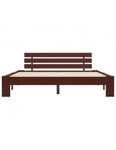 Giroletto Marrone Scuro in Legno Massello di Pino 160x200 cm