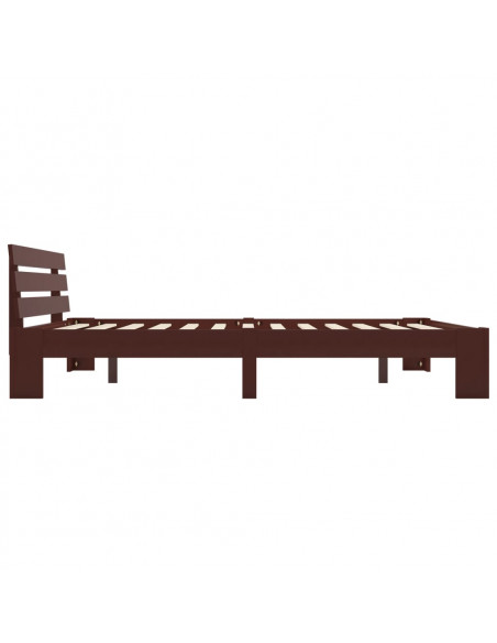 Giroletto Marrone Scuro in Legno Massello di Pino 160x200 cm
