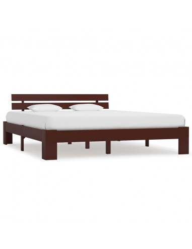 Giroletto Marrone Scuro in Legno Massello di Pino 180x200 cm