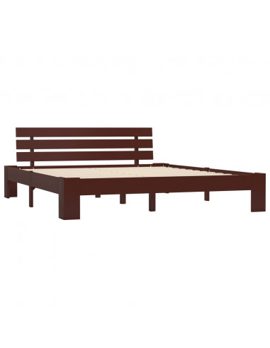 Giroletto Marrone Scuro in Legno Massello di Pino 180x200 cm