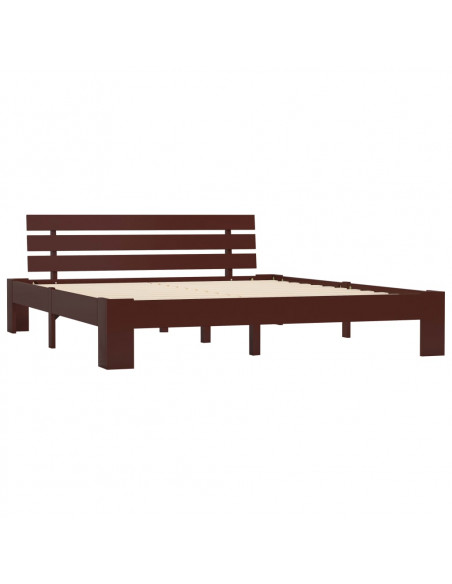 Giroletto Marrone Scuro in Legno Massello di Pino 180x200 cm