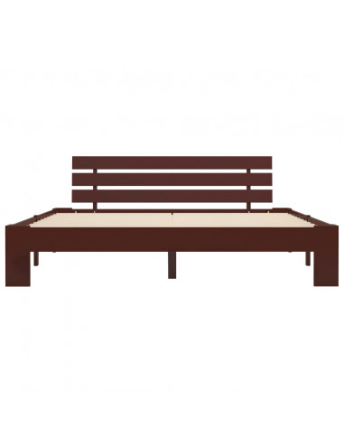 Giroletto Marrone Scuro in Legno Massello di Pino 180x200 cm