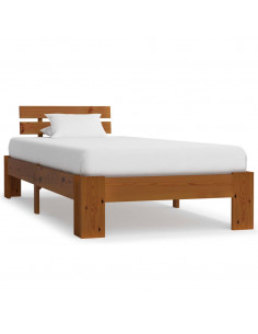 Giroletto Marrone Miele in Legno Massello di Pino 90x200 cm 2